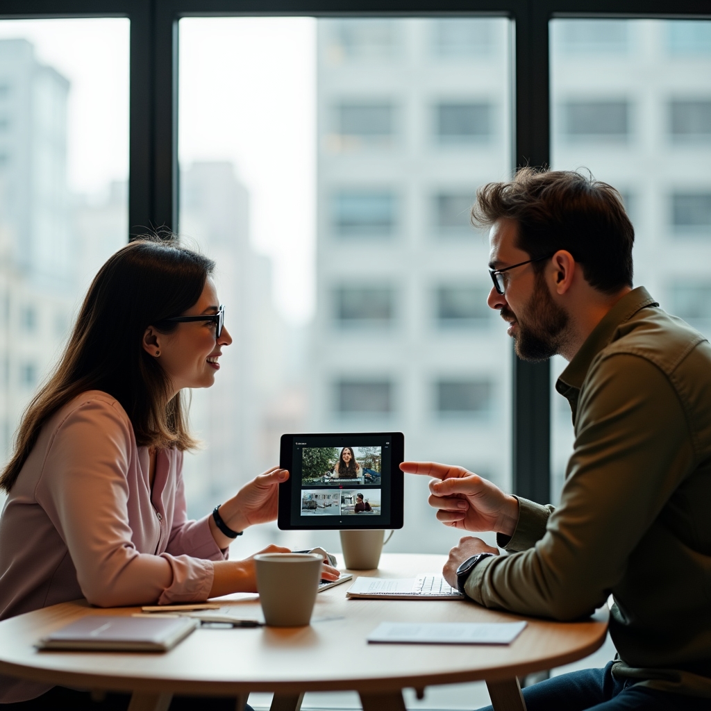 Stretnutie tímu diskutujúceho o novom finančnom tutoriáli